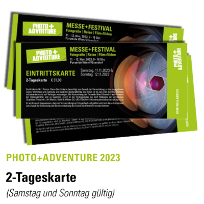 Ticket Abbildung für Eintrittskarte für die Photo+Adventure 2023 | 2-Tageskarte