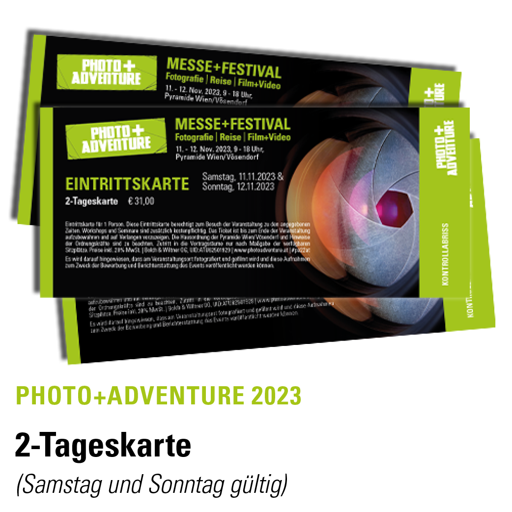 PA23AT_Shop-Abbildungen2 Ticket Abbildung für Eintrittskarte für die Photo+Adventure 2023 | 2-Tageskarte