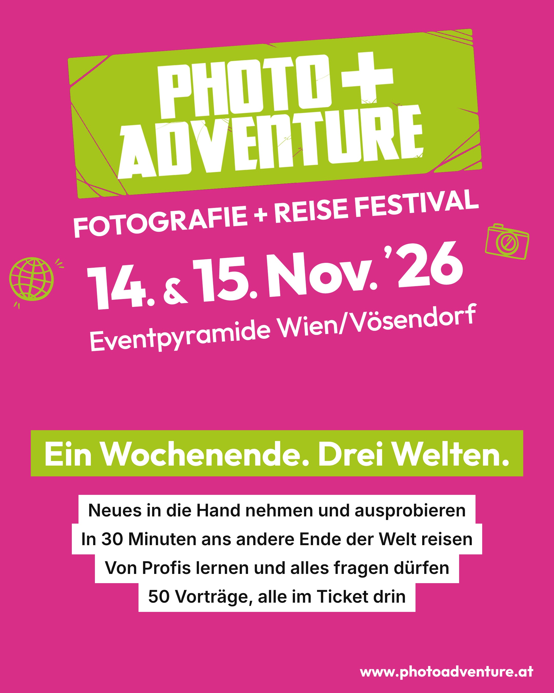 Ein Wochenende. Drei Welten.